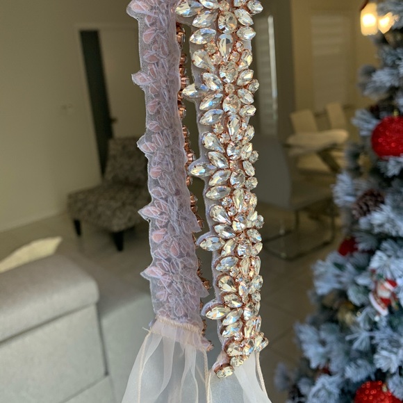 Strapless blush pink gown from David’s bridal. Worn once - Picture 6 of 12